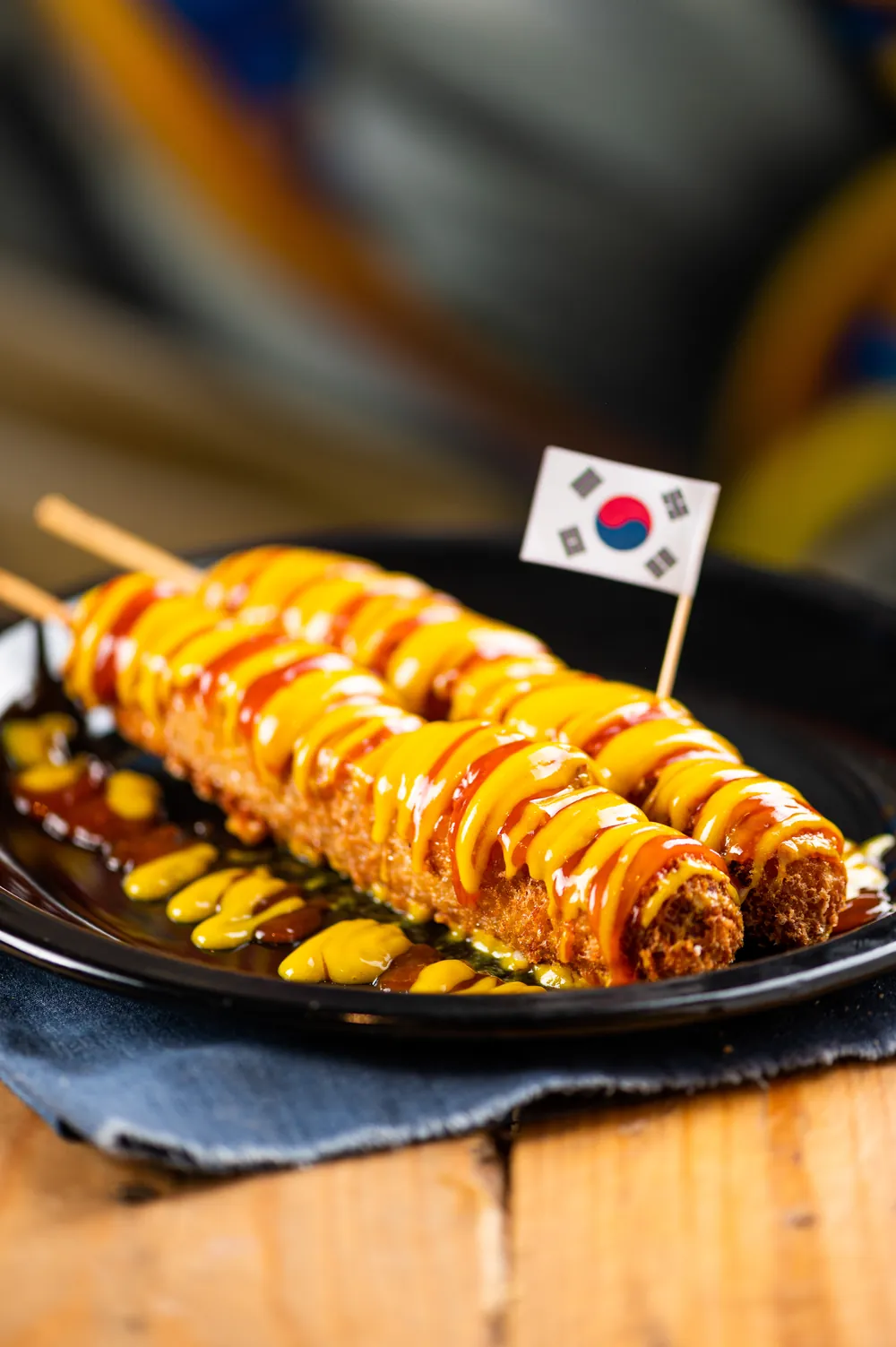 Espetinho coreano servido no Trip Food