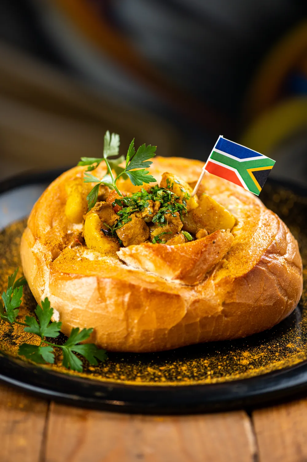 Prato namibiano servido no Trip Food